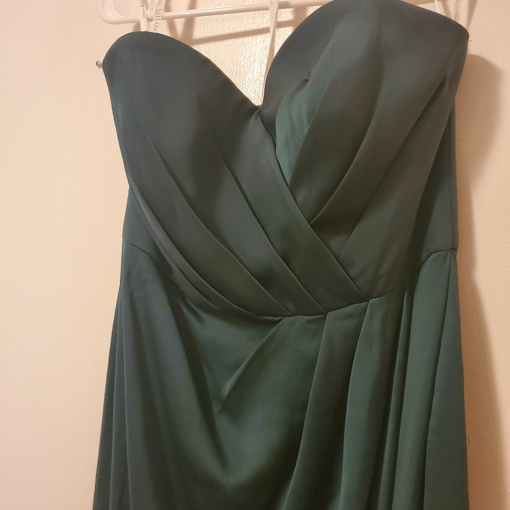 Davids Bridal Strapless Bridesmaid Dress Size 10 Juniper
